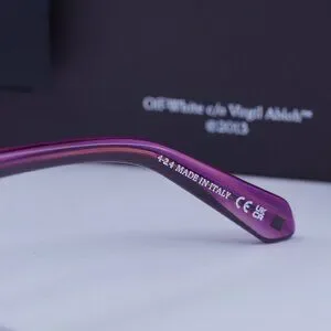 NEW OFF-WHITE SUNGLASSES OERI13C OFF-WHITE RENTON 3707 STRIPED PURPLE/DARK GREY ?️New Off-White OERI13C RENTON 3707 Sunglasses - Striped  main image 3
